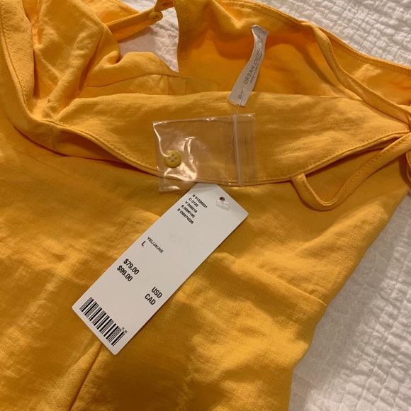 NWT- Urban Outfitters Yellow Midi Dress (L) - Picture 4 of 4